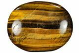 Polished Tiger's Eye Palm Stone - South Africa #115556-1